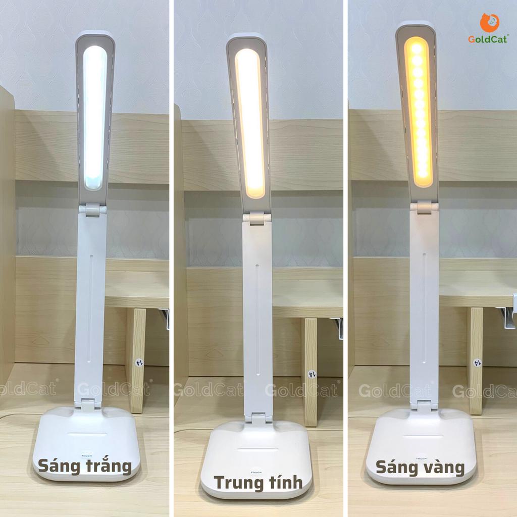 Đèn học chống cận cao cấp, thiết kế gấp gọn linh hoạt, 3 chế độ chiếu sáng bảo vệ mắt - GOLDCAT D02
