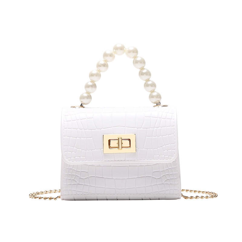 Hàng Có Sẵn Túi Xách Nữ Vân Da Cá Sấu Dây Kim Loại