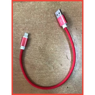 Cáp sạc dây dù ngắn 20cm cho iphone / android/ type-c