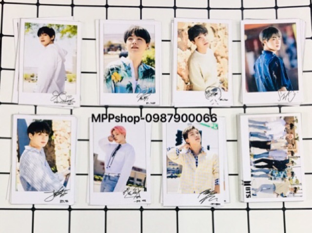 8 Ảnh card BTS polaroid có chữ ký