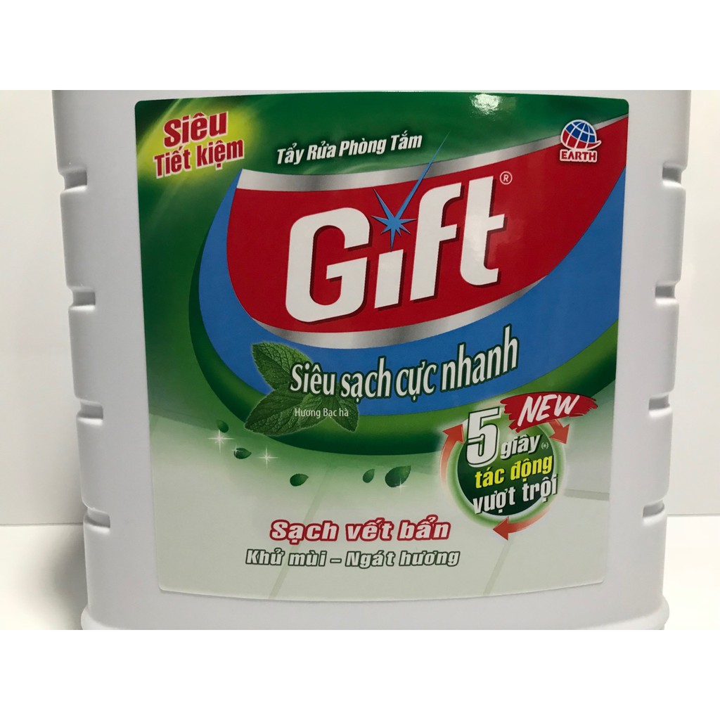 Nước TẨY RỬA phòng tắm Gift Bạc Hà can 3,8kg