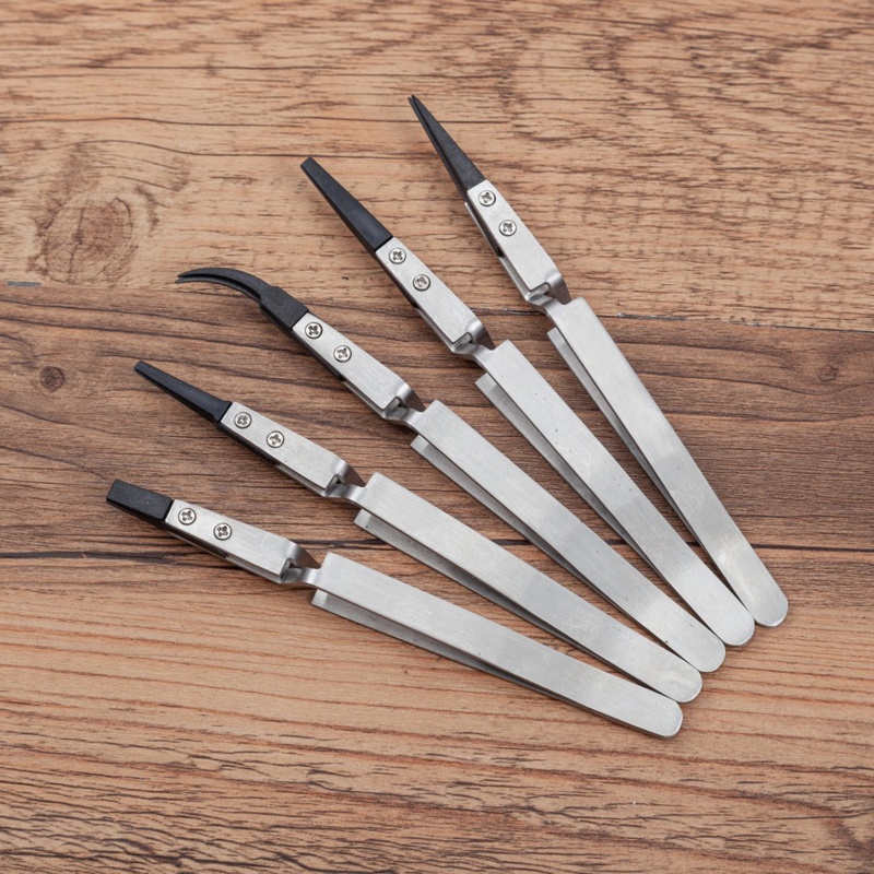 Bộ 5 Nhíp Gắp Sứ Chịu Nhiệt Độ Chính Xác Cao