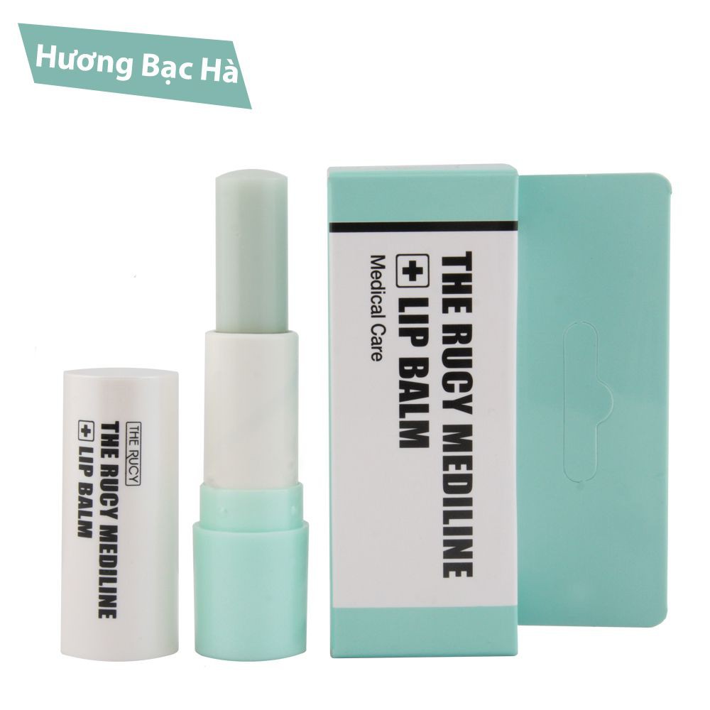 Son dưỡng môi không màu The Rucy Mediline Lip Balm Mint Bạc Hà 4g- LK Shop