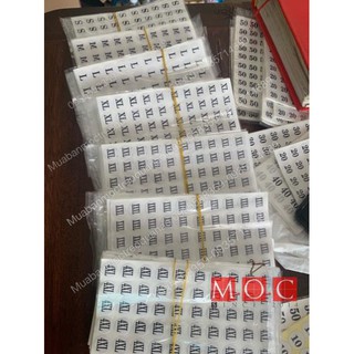 Bảng tem dán size các loại Sticker dán , quần áo,giày dép