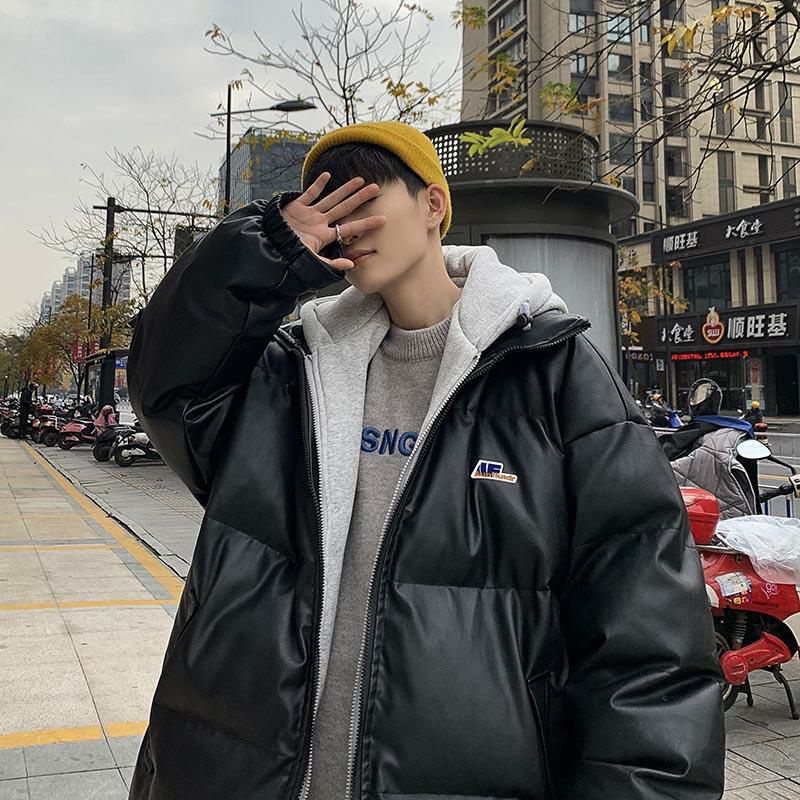 Áo khoác da phao kèm mũ cực chất