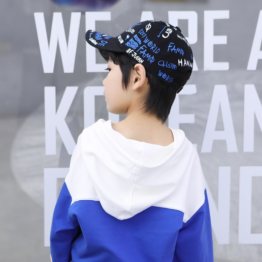 Mũ Lưỡi Trai Chống Nắng In Chữ Tiếng Anh Phong Cách Hip Hop Thời Trang Đi Biển Cho Bé