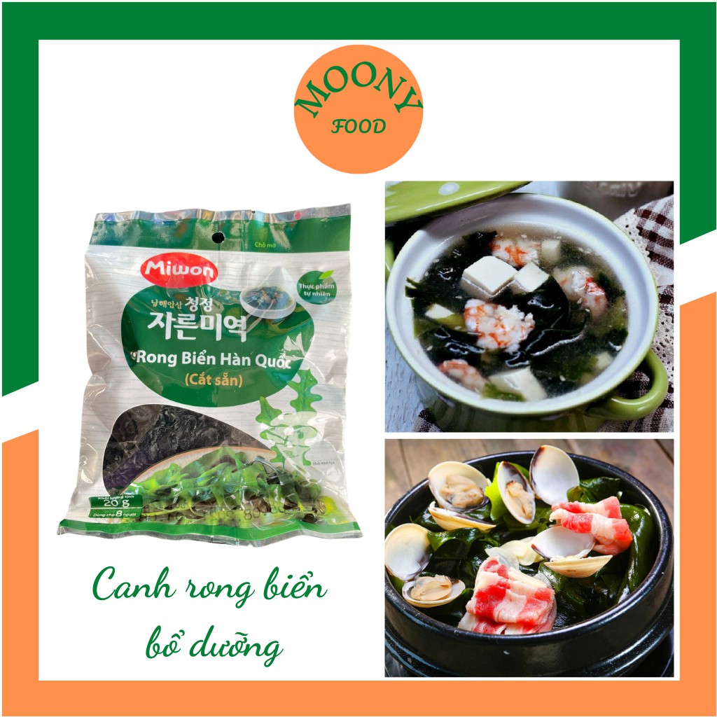 Rong Biển Khô Nấu Canh Hàn Quốc Cắt Sẵn Gói 20G