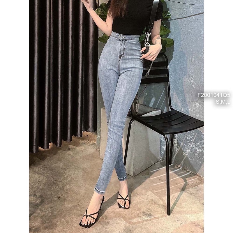Quần jeans xám trơn