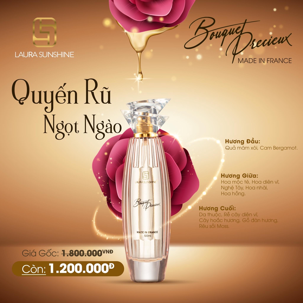 Nước hoa Nữ Bouqet Precieux Laura Paris No1 100ml - Laura Sunshine Nhật Kim Anh