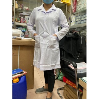 (Giảm sốc) Áo blouse bác sĩ dáng dài