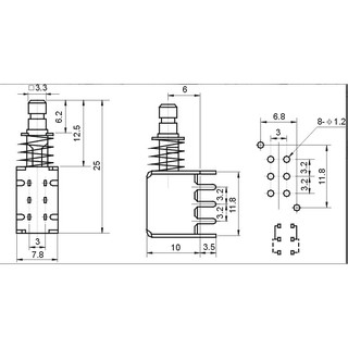 Công tắc bướm 6 chân