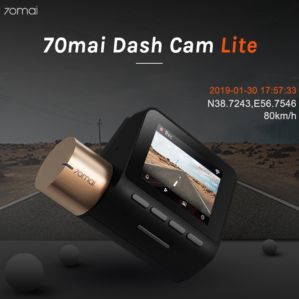 Camera hành trình ô tô Xiaomi 70mai Lite Dash Cam ghi hình ngày đêm sắc nét Full HD, thiết kế nhỏ gọn sang trọng