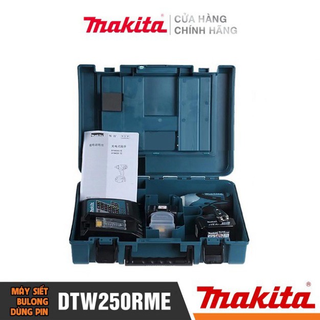 [Chính Hãng] Máy Siết Bu Lông Dùng Pin Makita DTW250RME (14.4V-4.0AH)