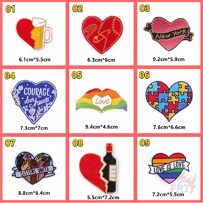 1 Sticker Ủi Thêu Chữ Love Gives You Courage