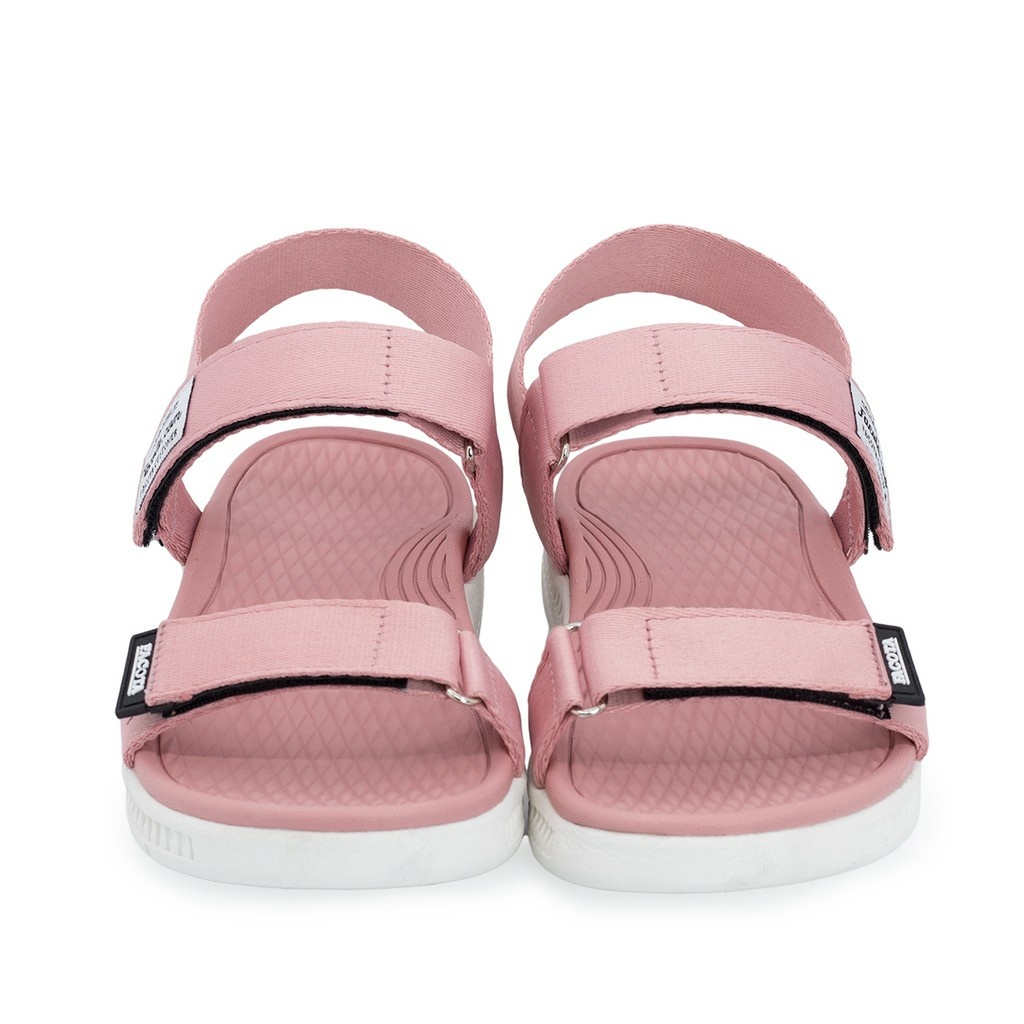 FACOTA | Giày sandal 2 quai nữ hồng đế trắng đi học, đi chơi AN06