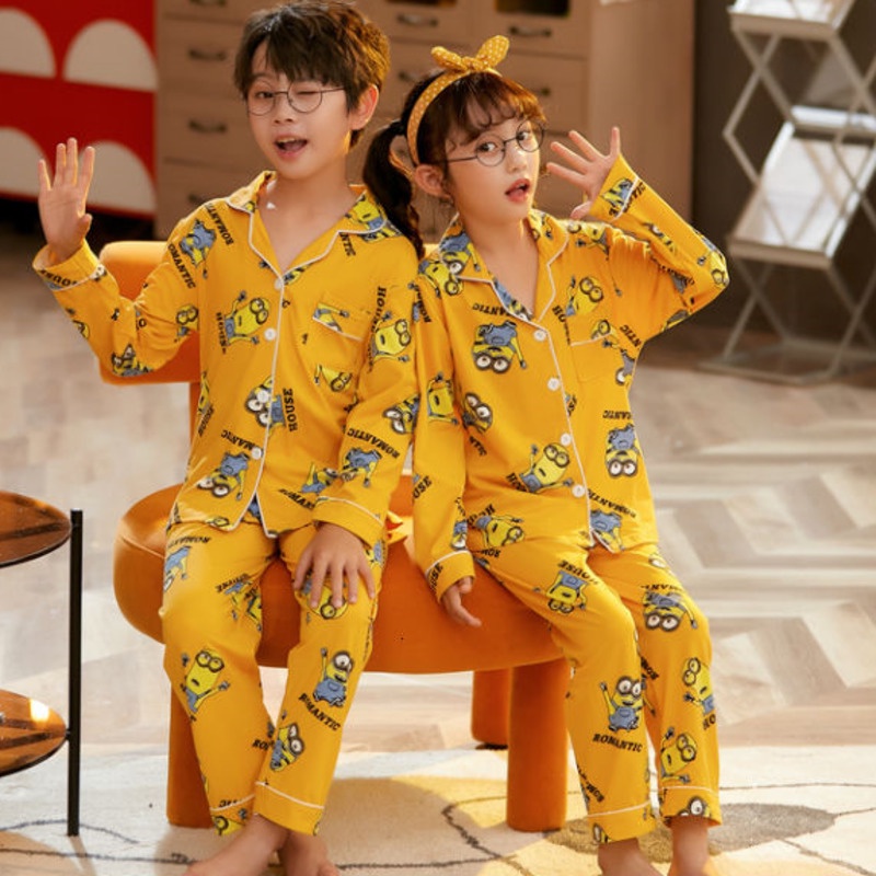 Bộ Đồ Mặc Ở Nhà Tay Dài In Họa Tiết Hoạt Hình Phong Cách Phương Tây Dành Cho Nam Nữ