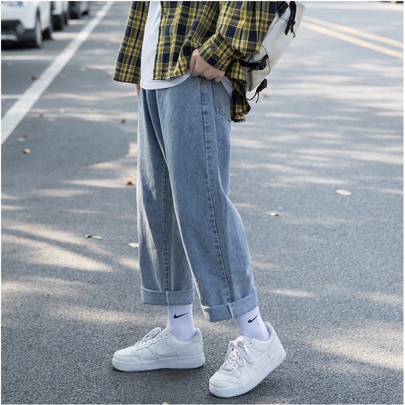 Quần jean baggy nam VALIZA ống suông rộng chất liệu cotton dày dặn mềm mại hottrend hàn quốc 2022 Q08