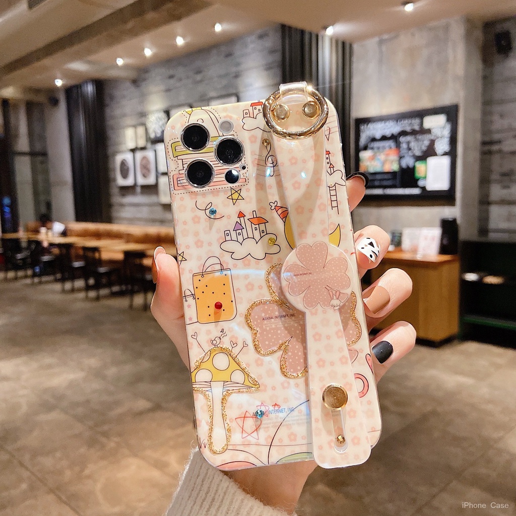 Bao Da Điện Thoại Họa Tiết Lâu Đài Cho iphone x 11 12 13 14 15 pro max plus Ốp