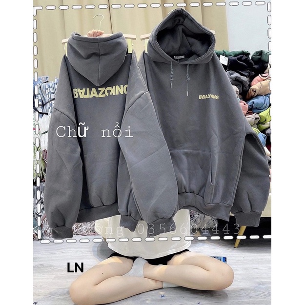 Áo hoodie chữ ngược BAL in 2 mặt DA6 | BigBuy360 - bigbuy360.vn