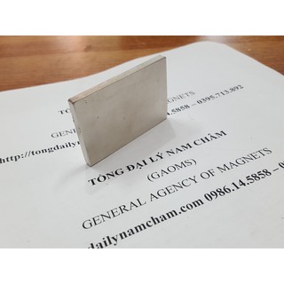 Nam châm đất hiếm hút cực mạnh 60x40x5mm
