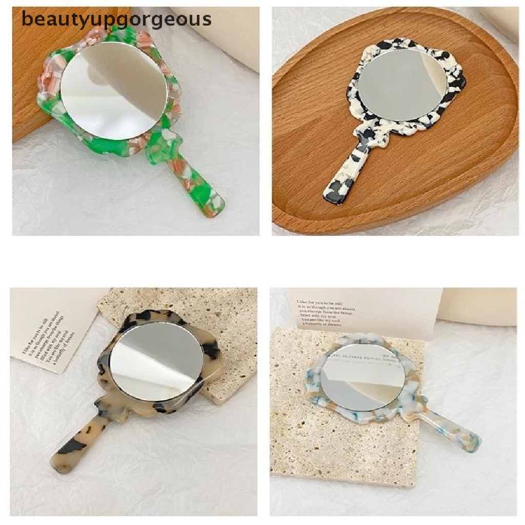 1 Tấm Gương Trang Điểm Cầm Tay Acetate Dành Cho Nữ