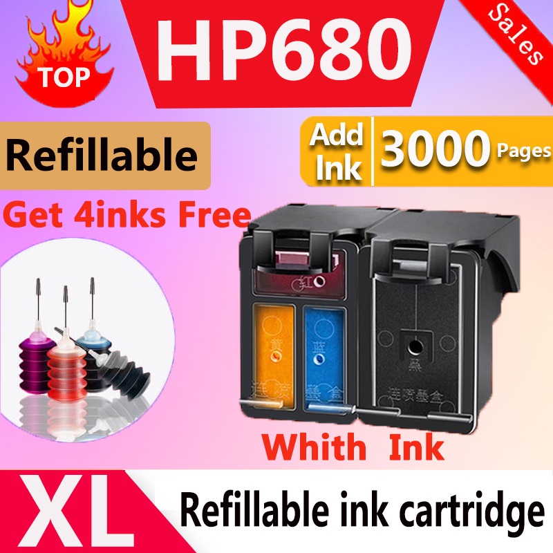 Tương thích hp 680xl hp 680 ink cartridge hp xxl680 black hp 680 color refill hp 680 ink 3636/3638/3838/4538/4678
