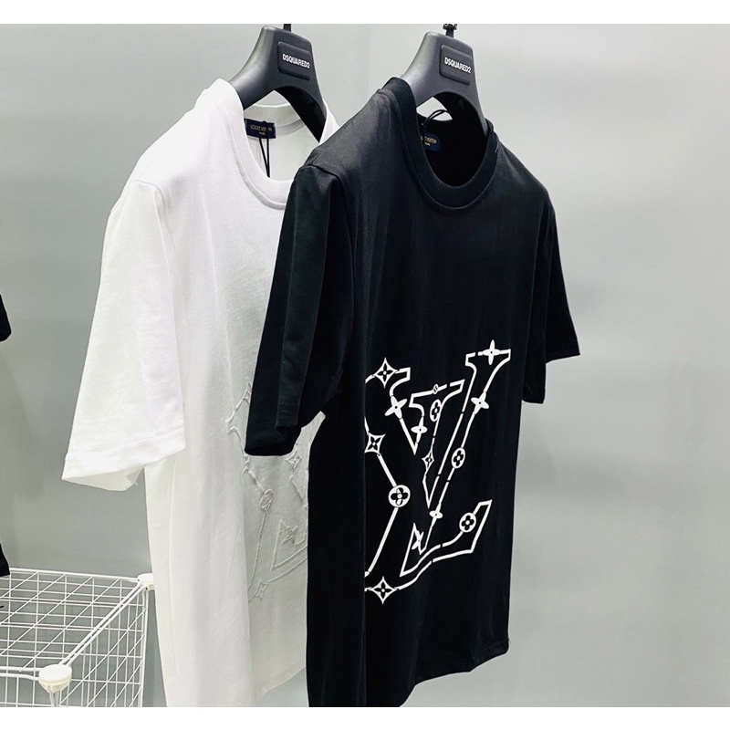 Áo phông cổ tròn có hoạ tiết đơn giản, Áo cộc tay mùa hè thời trang nam nữ phong cách hàn quốc btshop từ 45 đến 75 kg