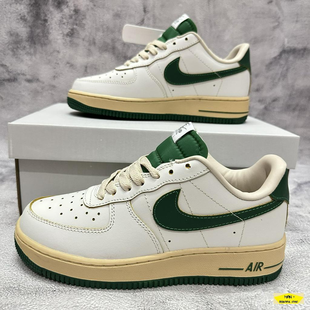 Giày Air Force 1 Low Vintage Gorge Green trắng kem, giày AF1 trắng vệt xanh mẫu mới 2023 dành cho nam nữ
