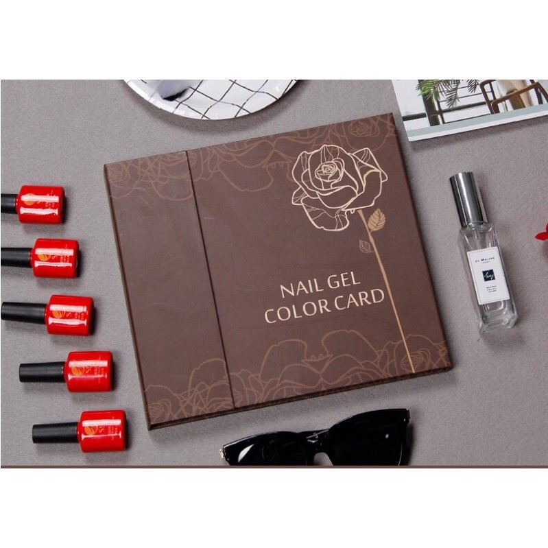 Sổ gắn móng mẫu, bảng màu nail 120 ô