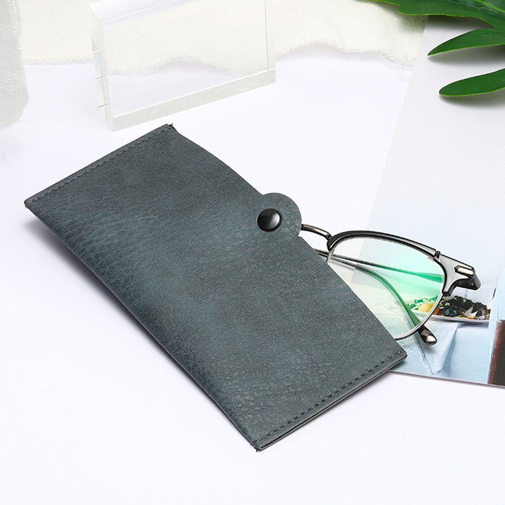 Hộp Đựng Mắt Kính Bằng Da PU Đơn Giản Có Khóa Cài Tiện Dụng