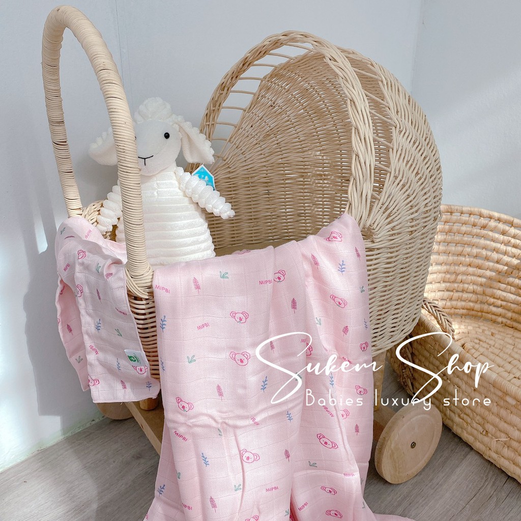 Khăn Tắm Mippi 100% Sợi Tre Siêu Mềm Mại, Thấm Hút Tốt An Toàn Cho Bé