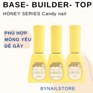 [Candy] Sơn gel Honey Top, Honey Base, Honey builder Candy Nail trong series Honey [ lẻ 1 chai] [Chính hãng]
