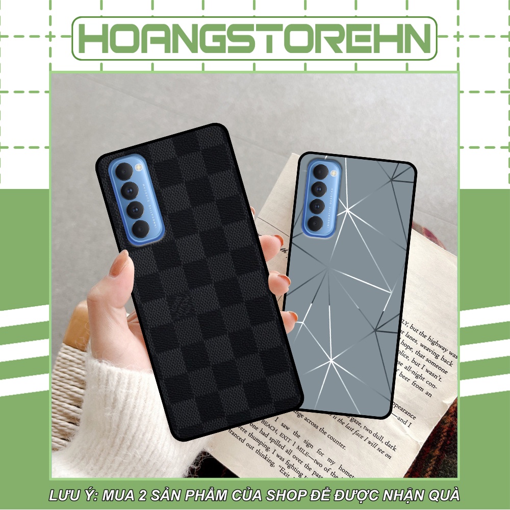 Ốp Oppo Reno4 /  Reno4 Pro / Reno 4 in hình thương hiệu LV, họa tiết xanh bạc siêu đẹp