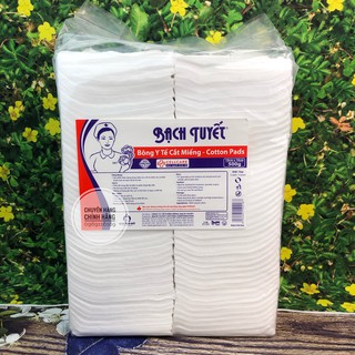Bông Cắt Miếng Sẵn 0,5kg 10x10cm Vệ Sinh cho mẹ & bé - Hàng Chính Hãng Bông Bạch Tuyết