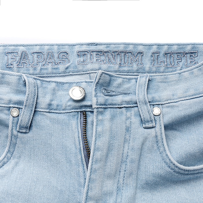 Quần Shorts Nam River Thêu Lưng Tỉ Mĩ Chất Vải Jeans Co Giãn Nhẹ Cực Thoải Mái Form Skinny Tôn Dáng - FAPAS