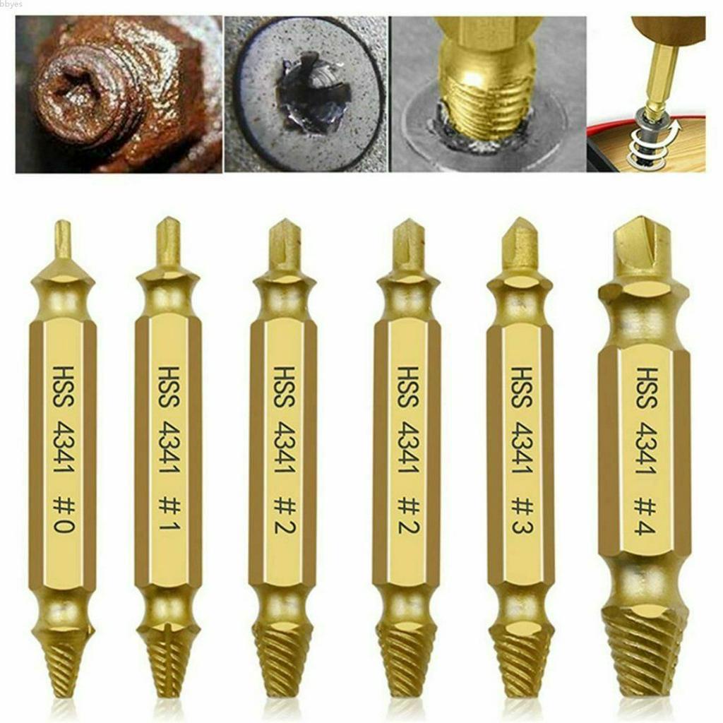 bbyes 6 cái bị hư hỏng Vít bị hỏng Bộ chiết bu lông tốc độ ra khoan Bits Bộ công cụ loại bỏ