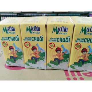 LỐC 4 HỘP SỮA TƯƠI TIỆT TRÙNG MỘC CHÂU 180ml Đủ Vị