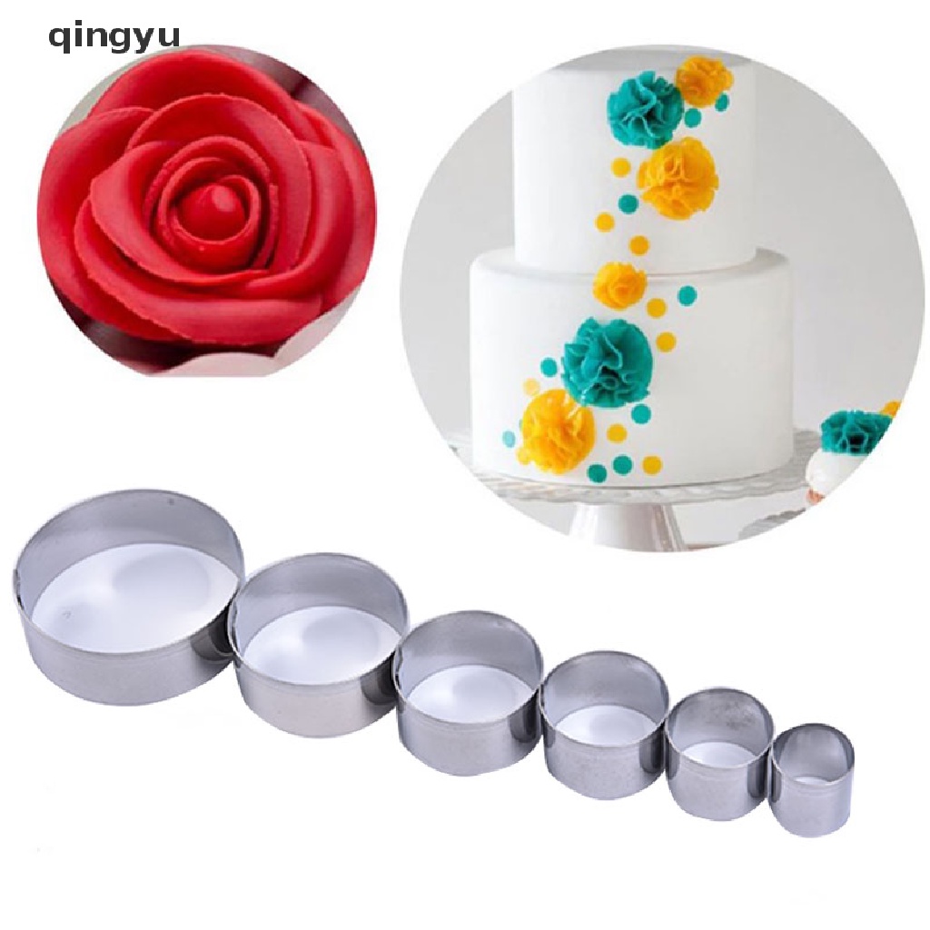 6 Khuôn Cắt Bánh Hình Tròn Bằng Thép Không Gỉ