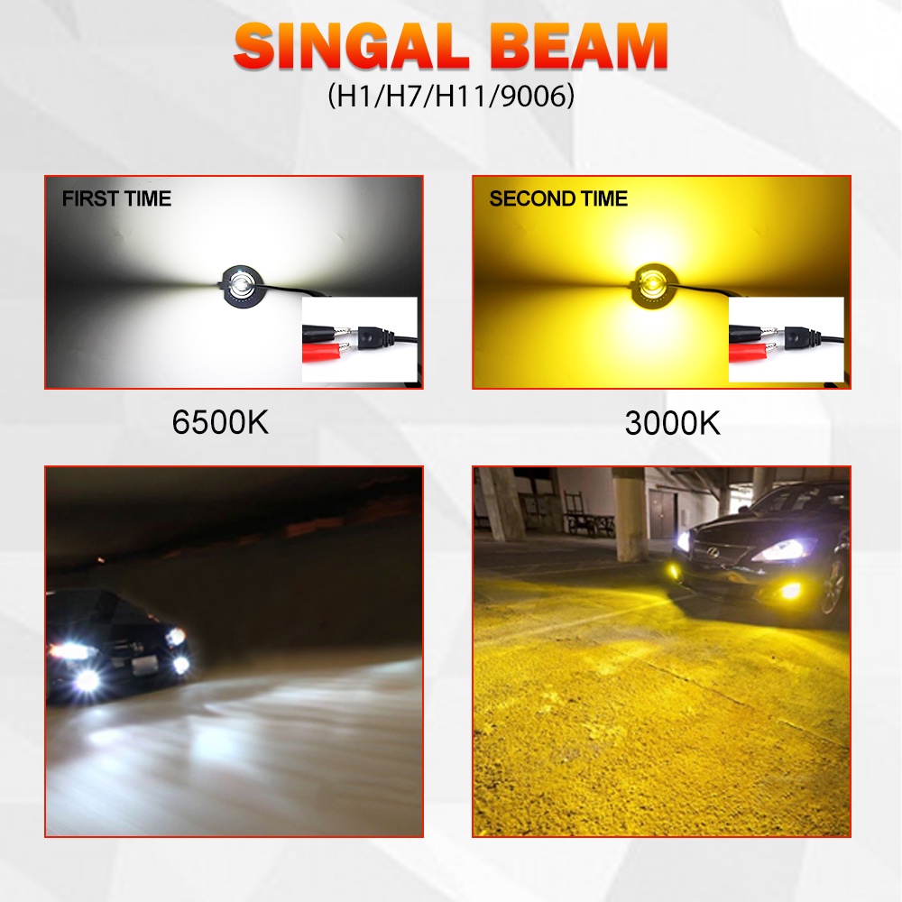 1 Cặp Bóng Đèn Pha LED H4 H7 H8 H9 H11 H27 9005 HB3 9006 HB4 H1 3000K 6000K Cho Xe Hơi ​​Đèn LED Phá Sương Mù 12000LM 110W 12V Chuyên Dụng Cho Xe Hơi