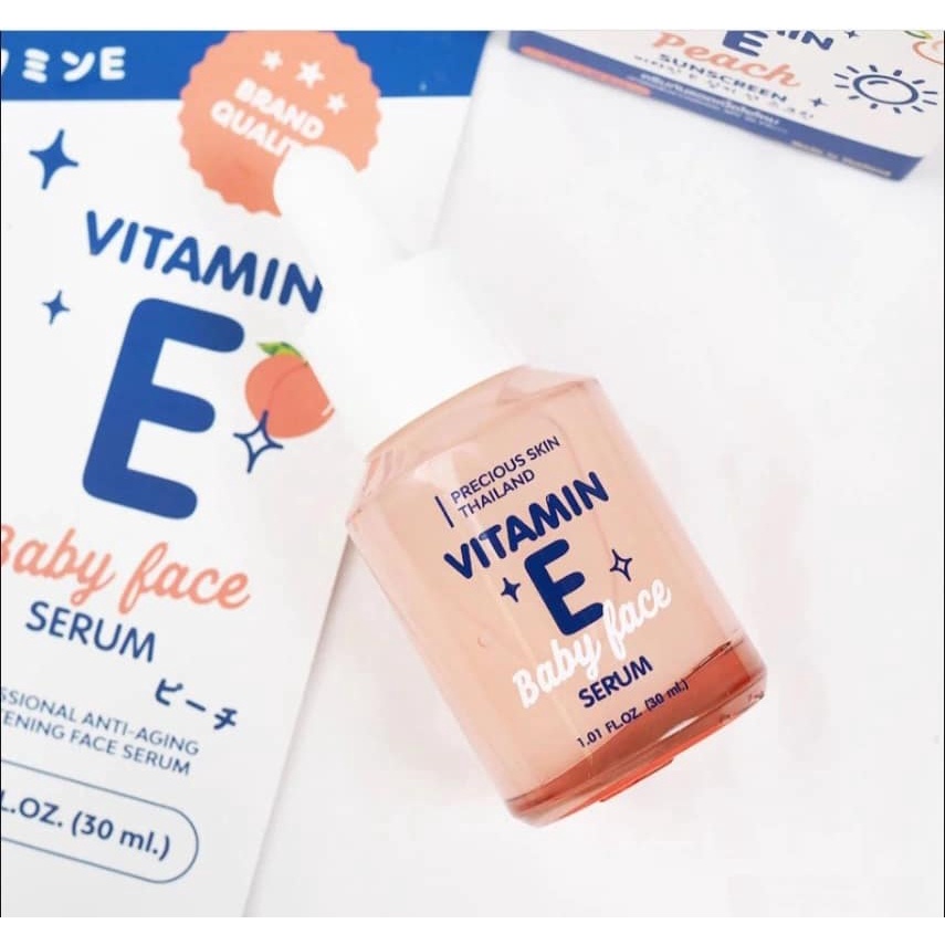 01 Serum Dưỡng Da Vitamin E Baby Face Serum Precious Skin Thái Lan 30ml