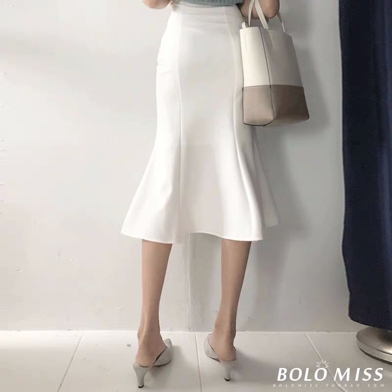 (Sẵn M trắng) Chân váy đuôi cá dài, chân váy công sở | BigBuy360 - bigbuy360.vn