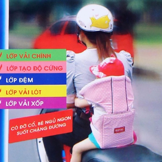 Đai xe máy đỡ cổ Royal bảo vệ an toàn cho bé