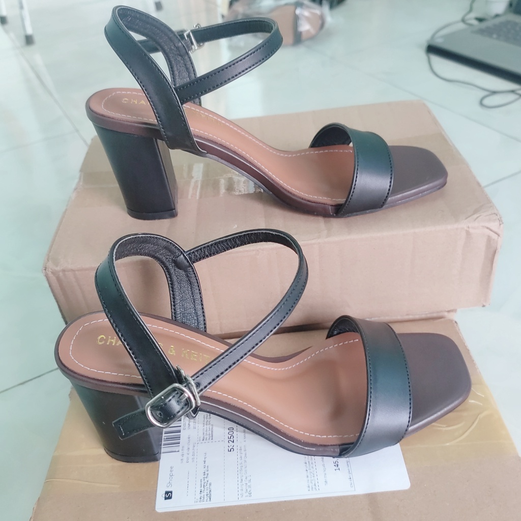 Sandal Cao Gót Phối 2 Màu 7P Mã N15