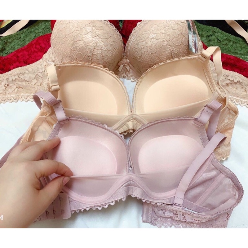 Áo ngực không gọng ren, mút siêu đẩy 5cm, mặc áo dài siêu đẹp