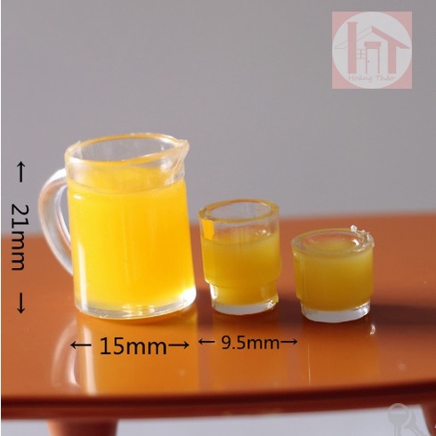 Bộ bình nước trang trí mô hình, dollhouse (tỷ lệ 1:12)