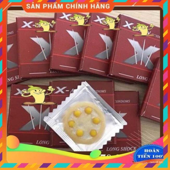 combo 2  Bao cao su 6 bi siêu gai khổng lồ - siêu kéo dài thời gian yêu hộp 1 chiếc -thời trang mini