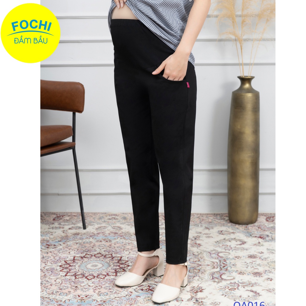 Quần Bầu Công Sở Baggy Chất Umi Hàn Cao Cấp FOCHI, Có Chun Rút Điều Chỉnh Bụng, Co Gian 4 Chiều Thoáng Mát QA016