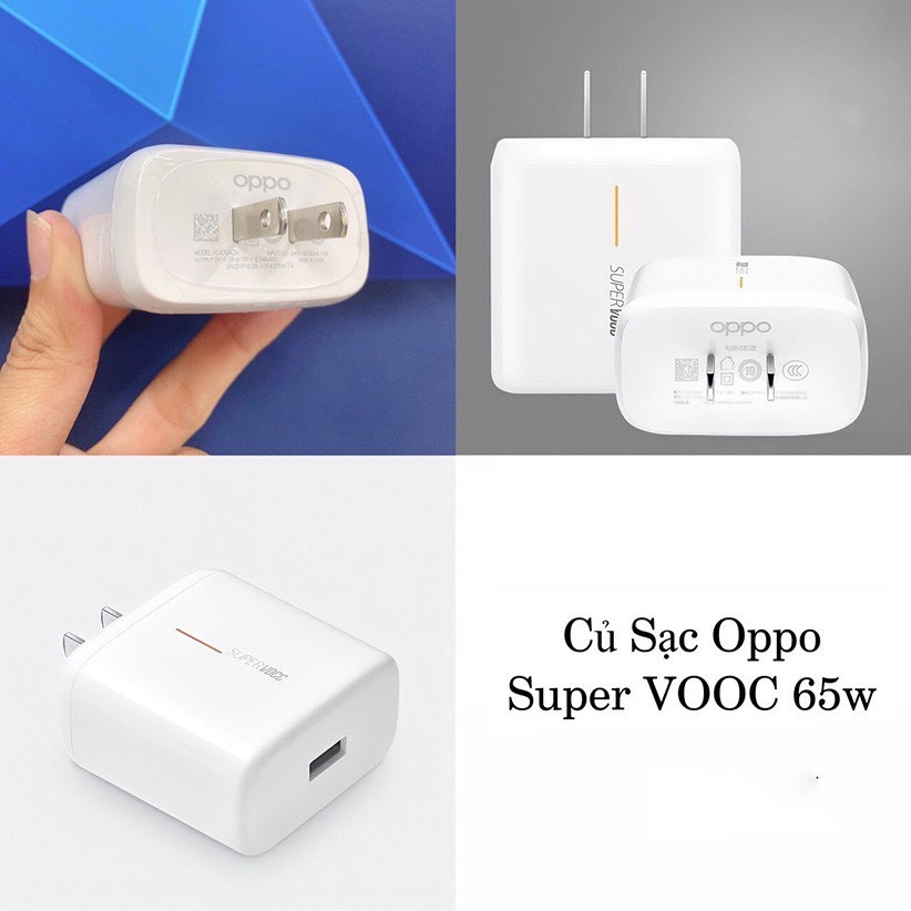 [SẠC SIÊU NHANH 65W] Bộ Sạc Cáp 65W SUPER VOOC Chính Hãng Siêu Nhanh - Bảo Hành 12 Tháng