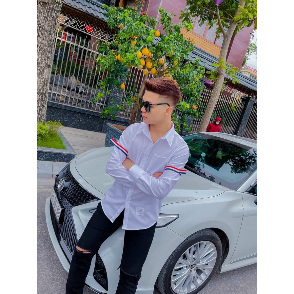( 4 mẫu) Sơ Mi THOM BROWNE hàng siêu cấp trơn + vạch cổ tay + vạch bắp tay + vạch cổ (ẢNH THẬT SHOP TỰ CHỤP)
