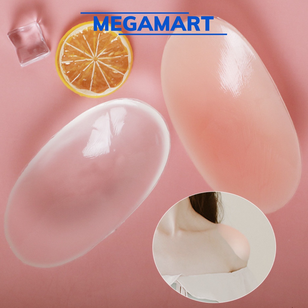 Bộ 2 đệm vai Silicone mềm vô hình tăng chiều cao 2 trong suốt chống trượt - MEGAMART